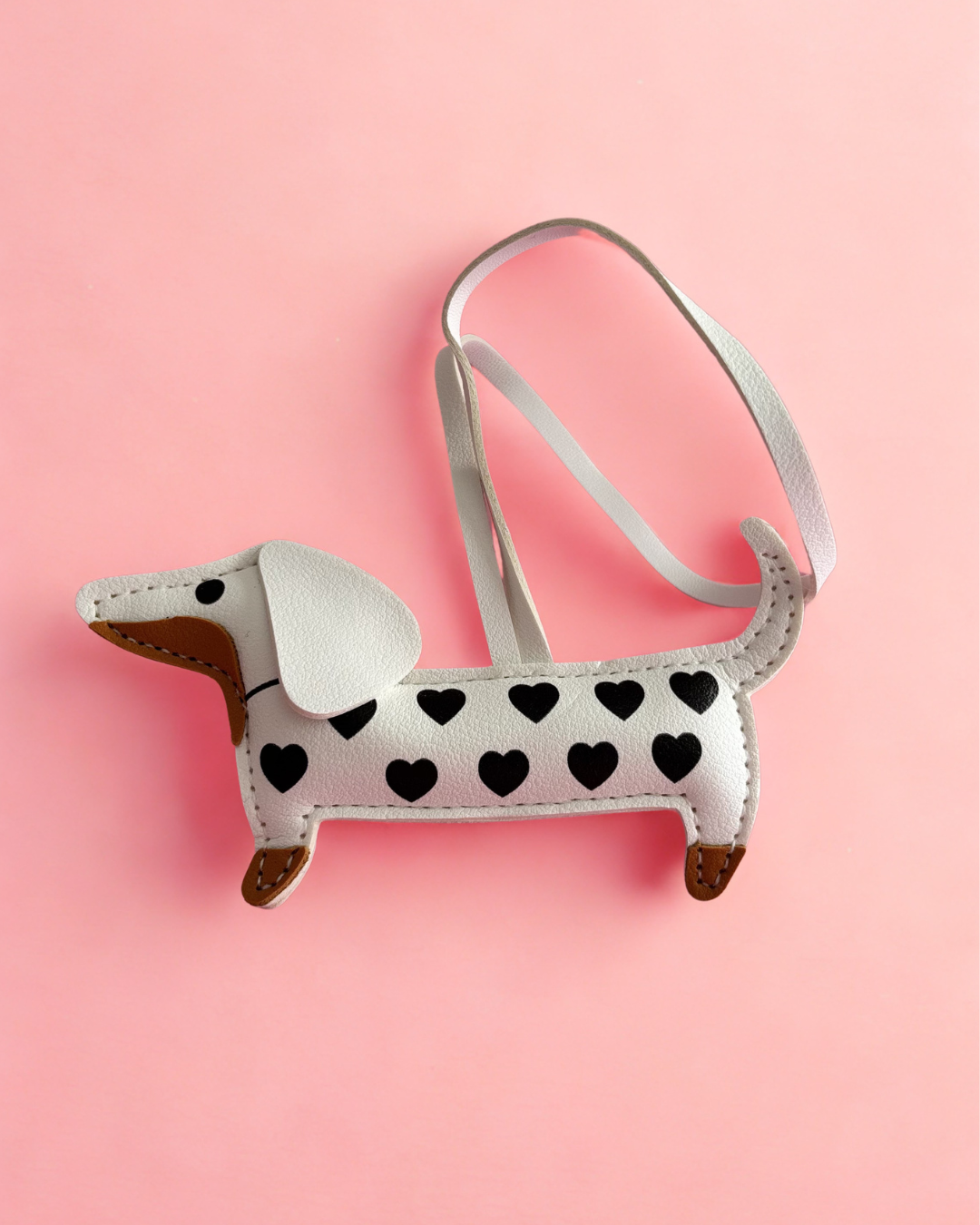 Set Charm Perrito Salchicha Corazones + Letra Personalizada