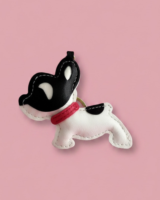 Set Charm Perrito Blanco y Negro + Letra Personalizada