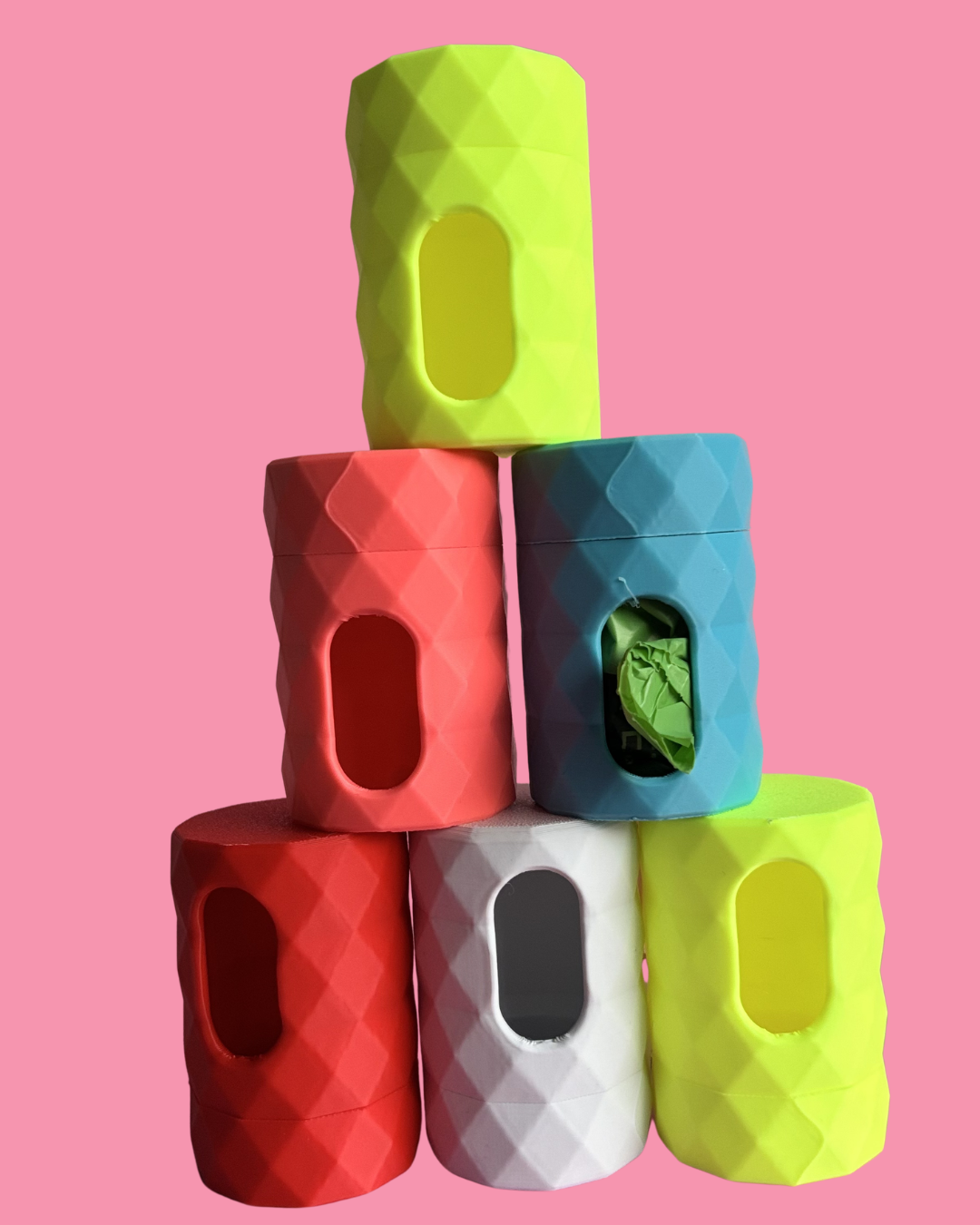 Porta Bolsas Low Poly + Clip Manos Libres
