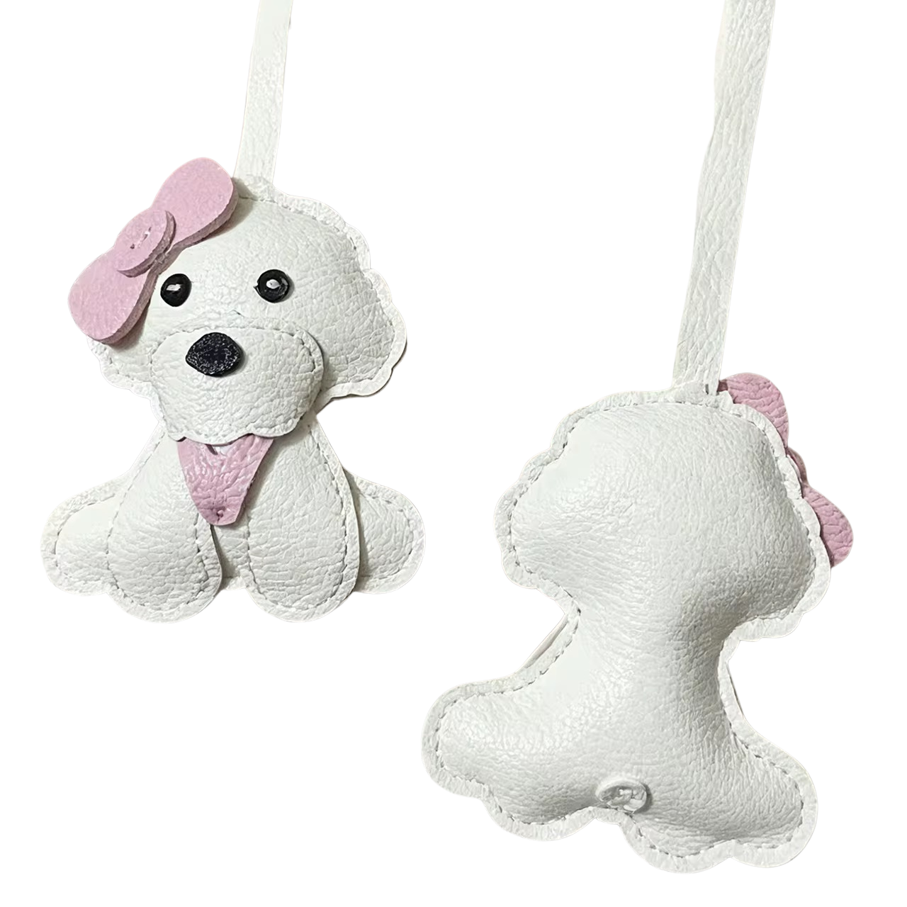 Set Charm Perrito Blanco + Letra Personalizada