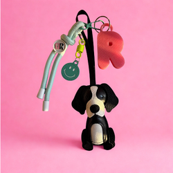 Set Charm Perrito Negro + Letra Personalizada